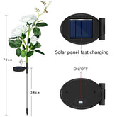 Solar Garden Lights Solar Power Lily Rose Lights Flower Stake Waterproof LED-TI00853-Veeddydropshipping